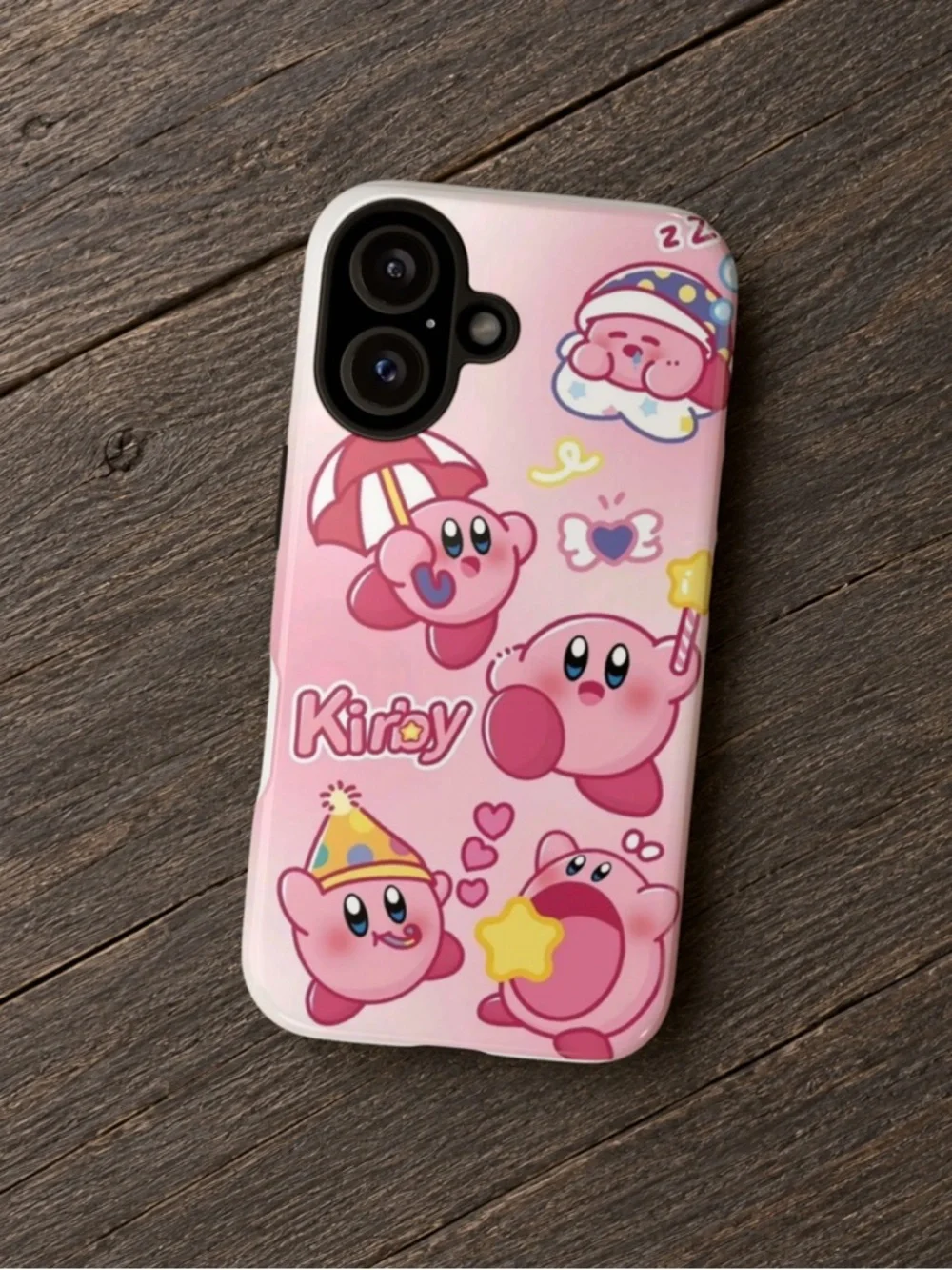 Nintendo Kirby Cute Decorative Pink Glossy Phone Case